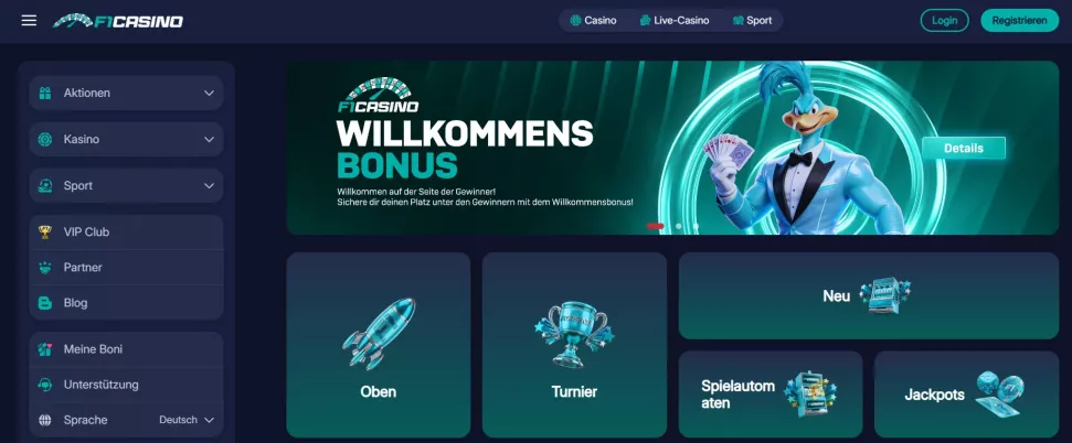 F1 Casino Willkommensbonus 4000 Euro und 950 Freispiele